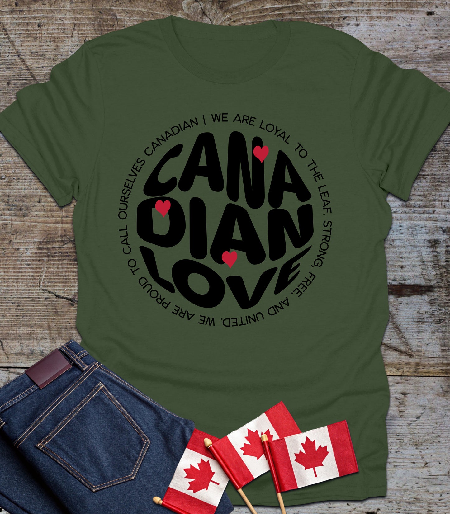 Canadian Love Unisex Softstyle T-Shirt - Proud to be Canadian