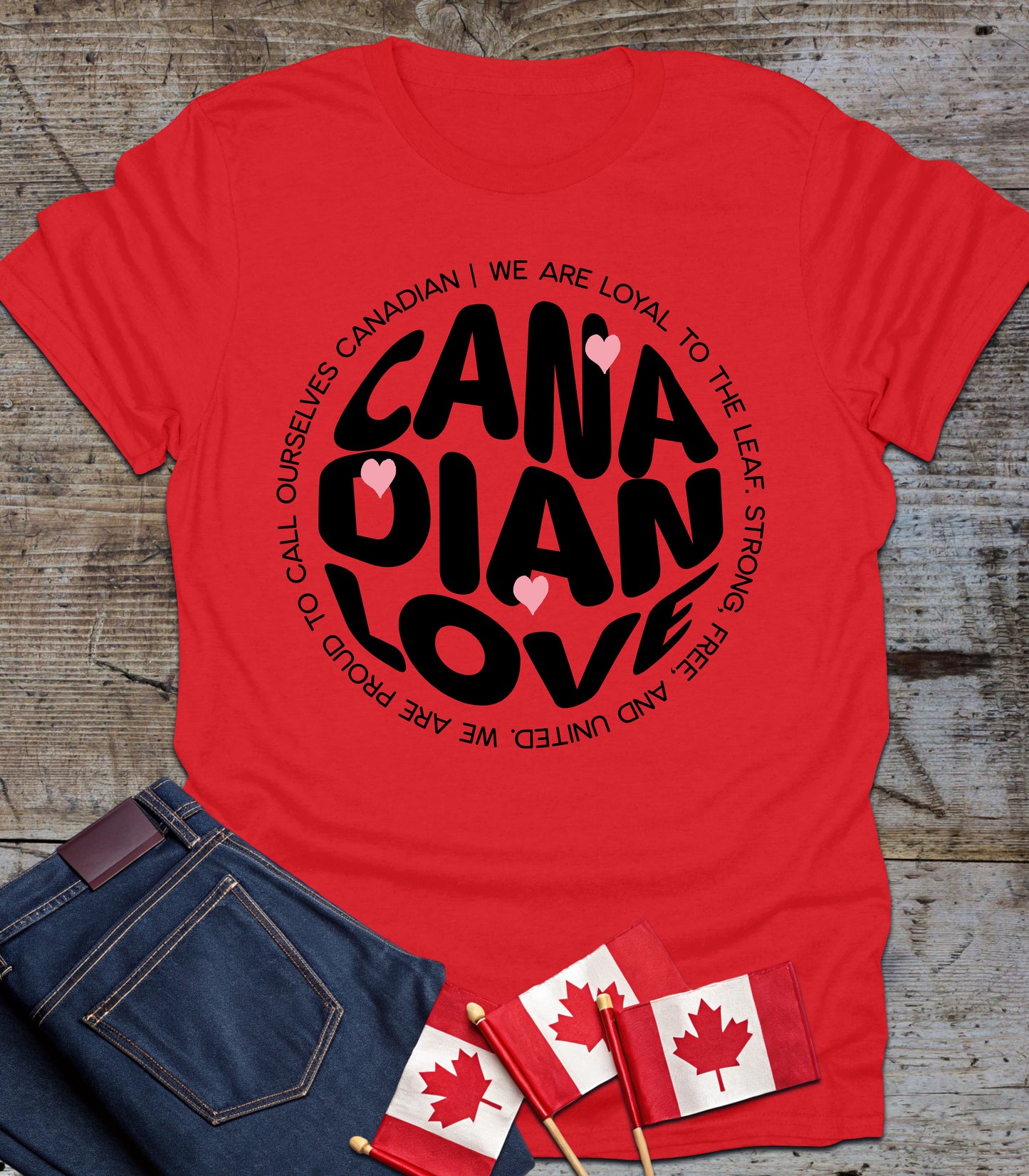 Canadian Love Unisex Softstyle T-Shirt - Proud to be Canadian