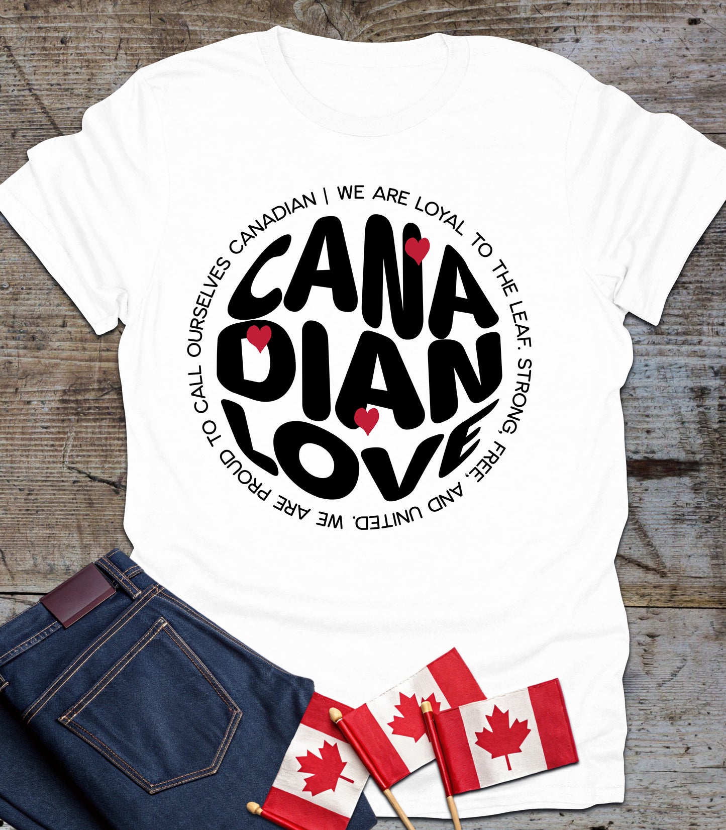 Canadian Love Unisex Softstyle T-Shirt - Proud to be Canadian