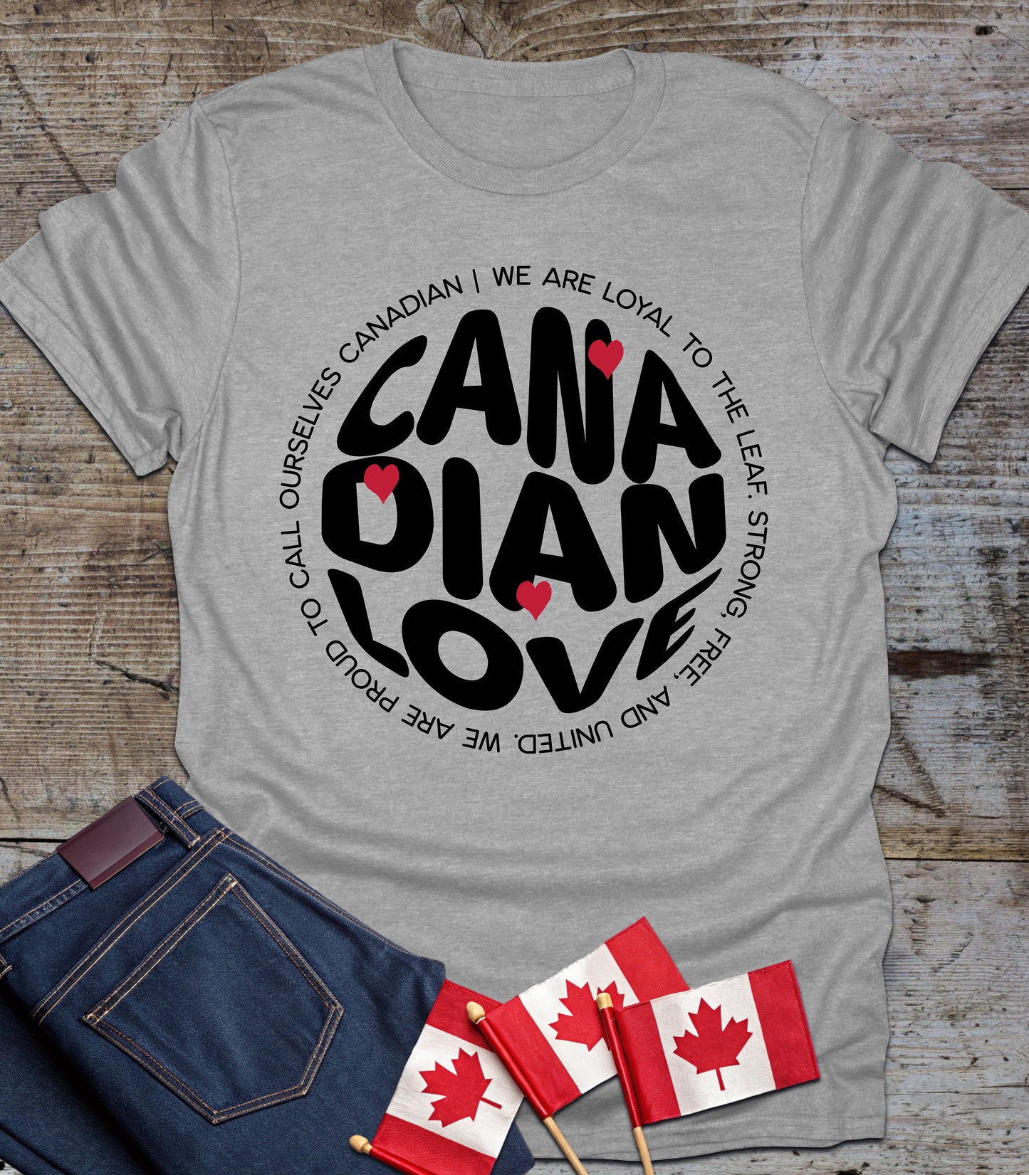 Canadian Love Unisex Softstyle T-Shirt - Proud to be Canadian