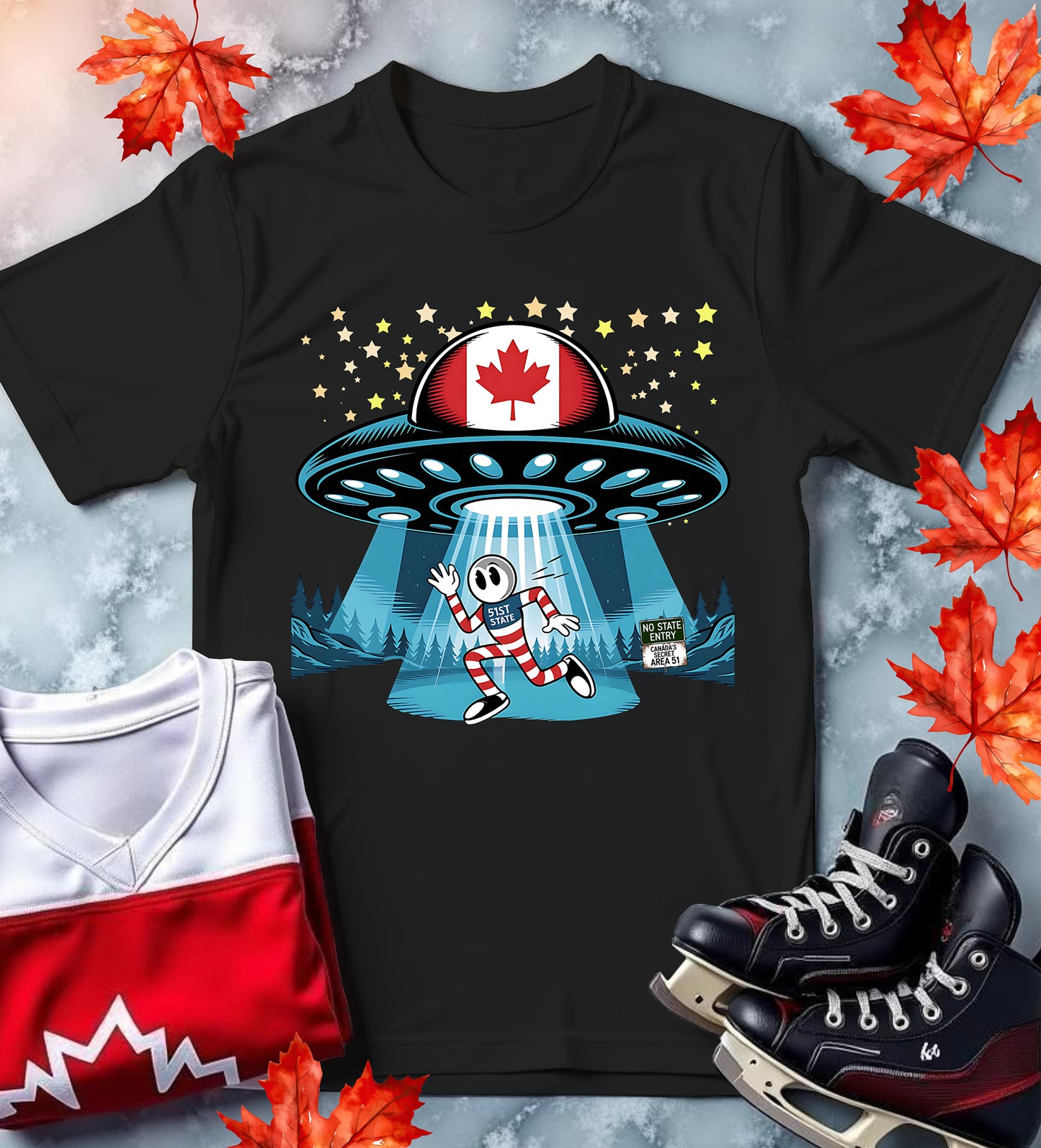 Canada's Secret Area 51 Fun UFO Graphic Tee