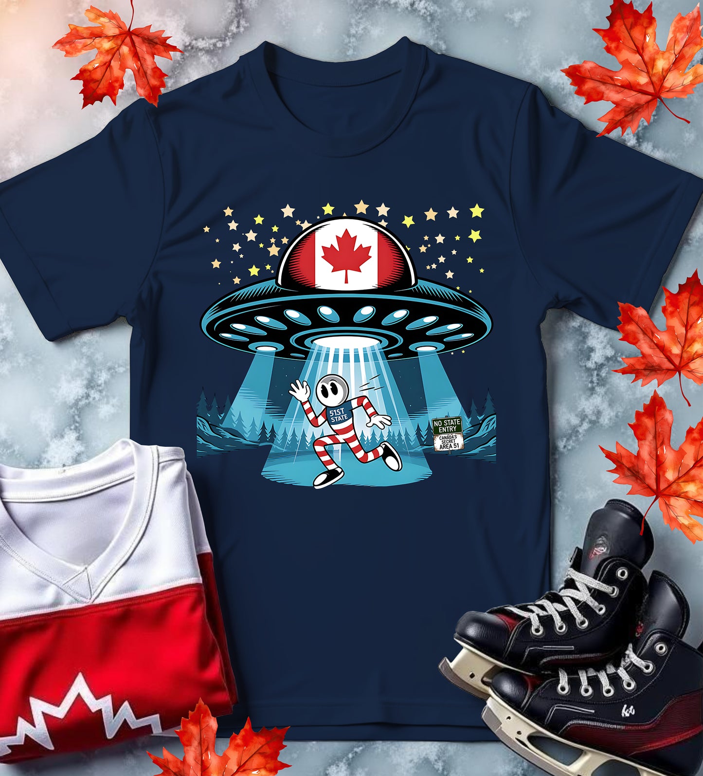 Canada's Secret Area 51 Fun UFO Graphic Tee