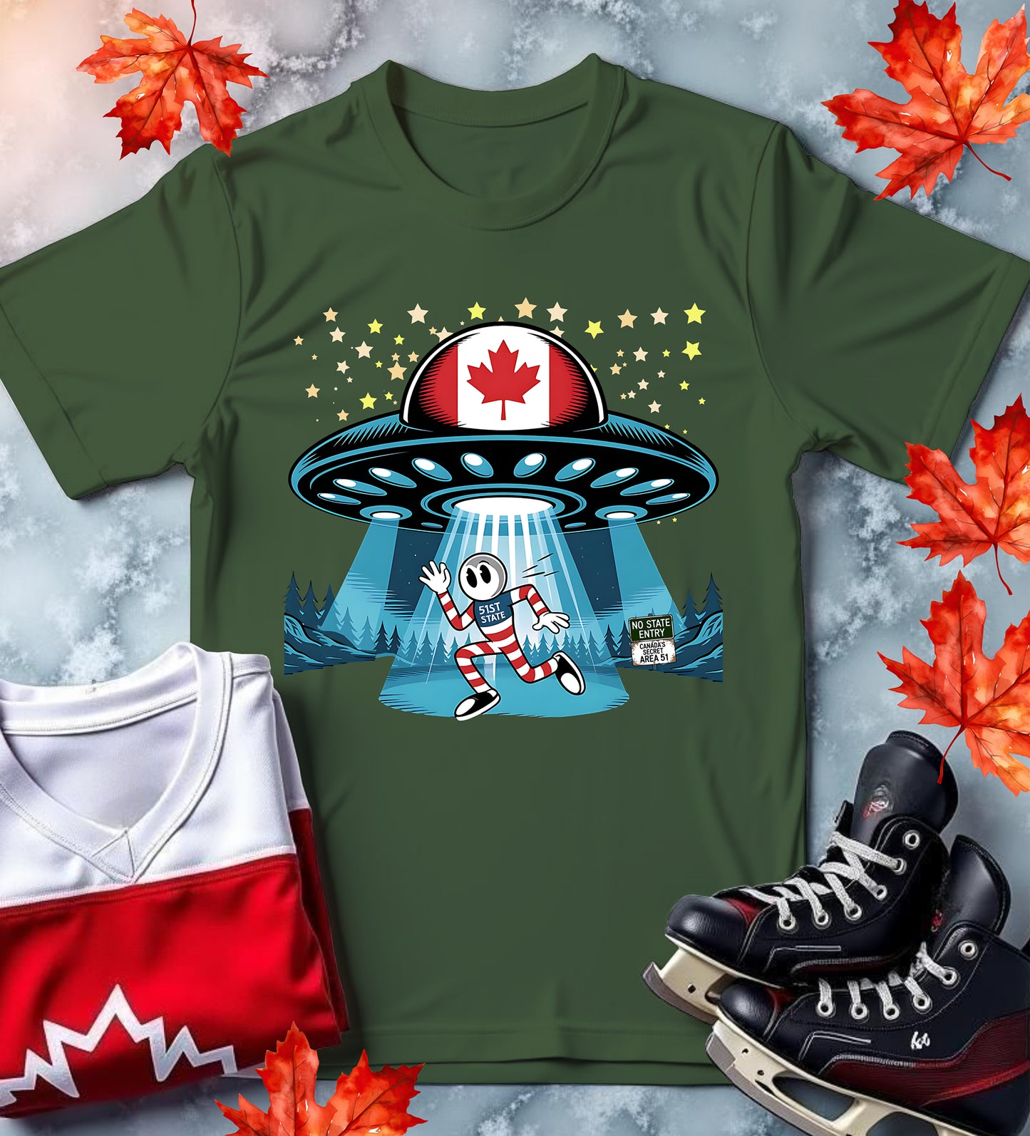 Canada's Secret Area 51 Fun UFO Graphic Tee