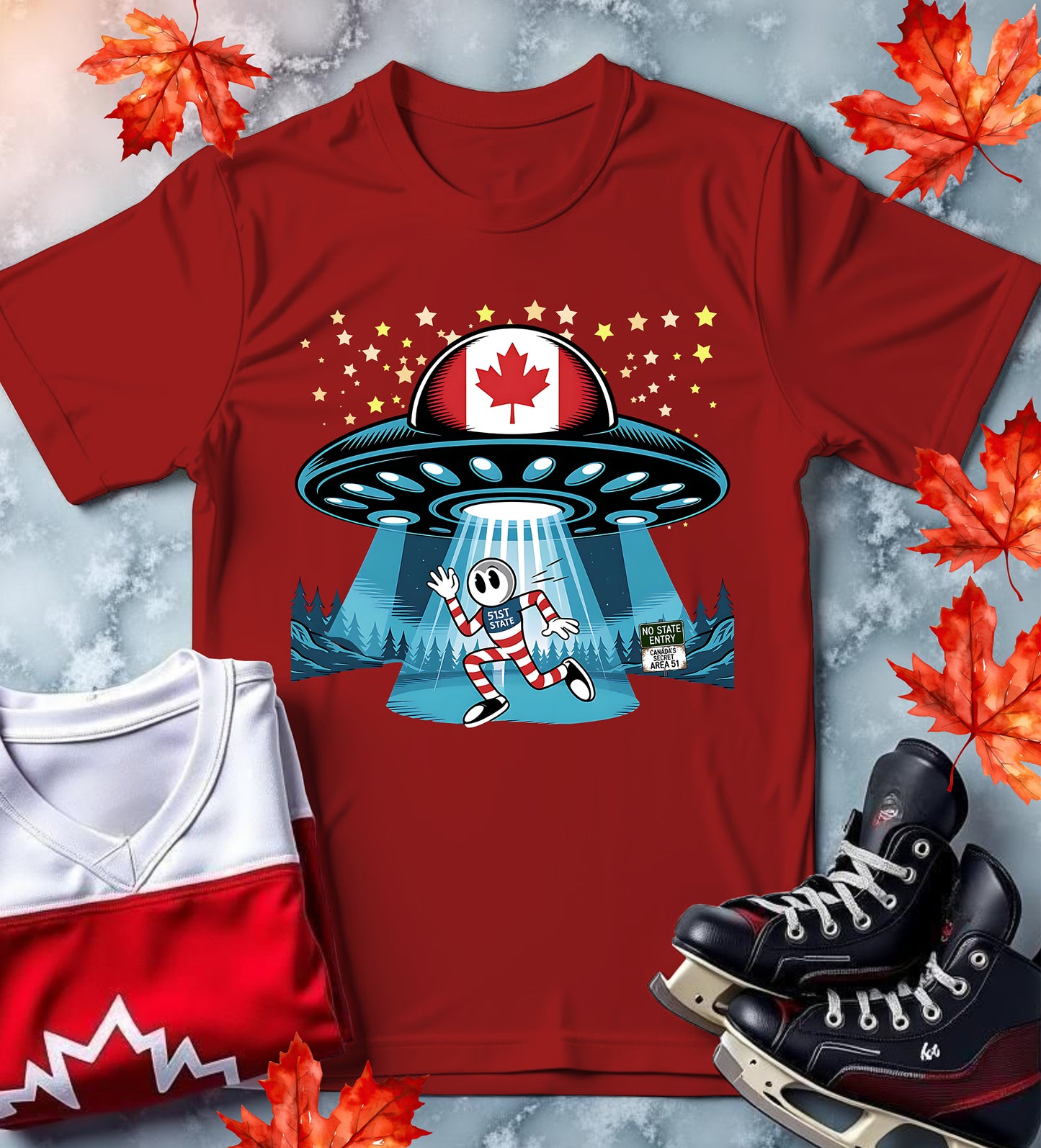 Canada's Secret Area 51 Fun UFO Graphic Tee