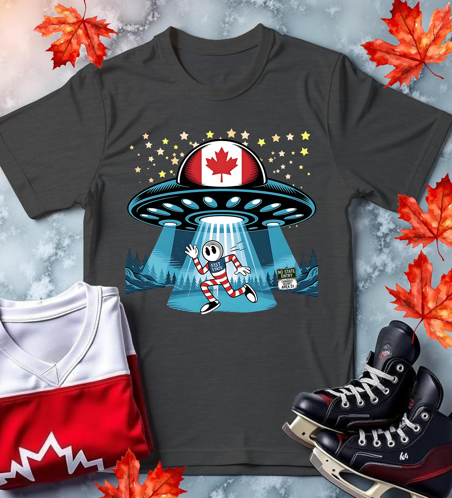 Canada's Secret Area 51 Fun UFO Graphic Tee