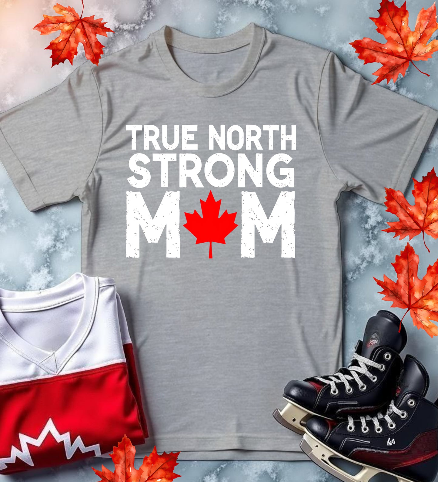 Canadian Mom Softstyle T-Shirt - True North Strong Mothers Day Gift