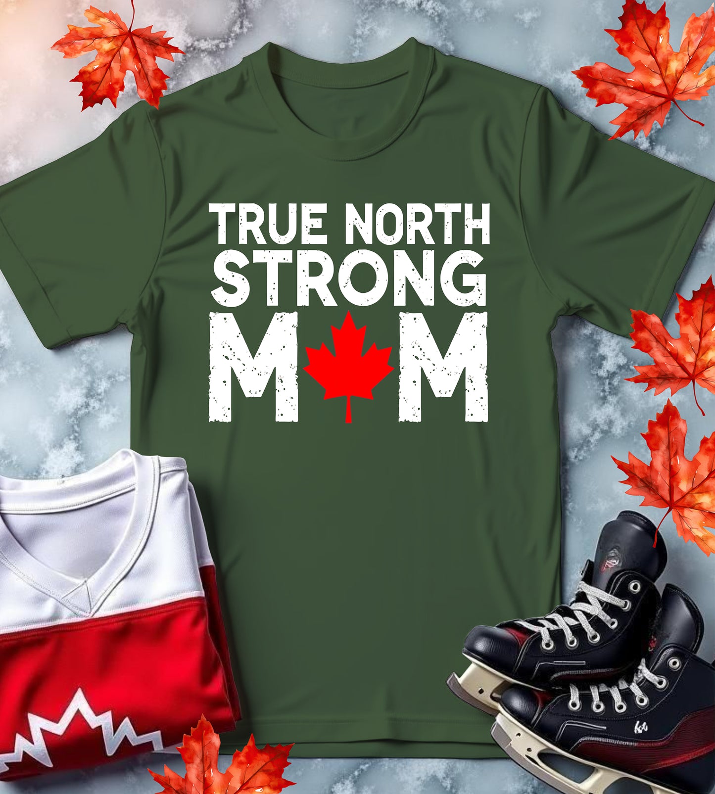 Canadian Mom Softstyle T-Shirt - True North Strong Mothers Day Gift