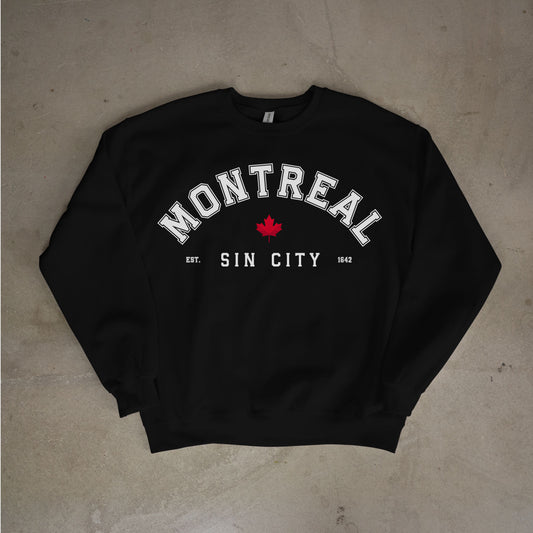 Montreal Sin City Unisex Crewneck Sweatshirt - Cozy Fashion for City Lovers