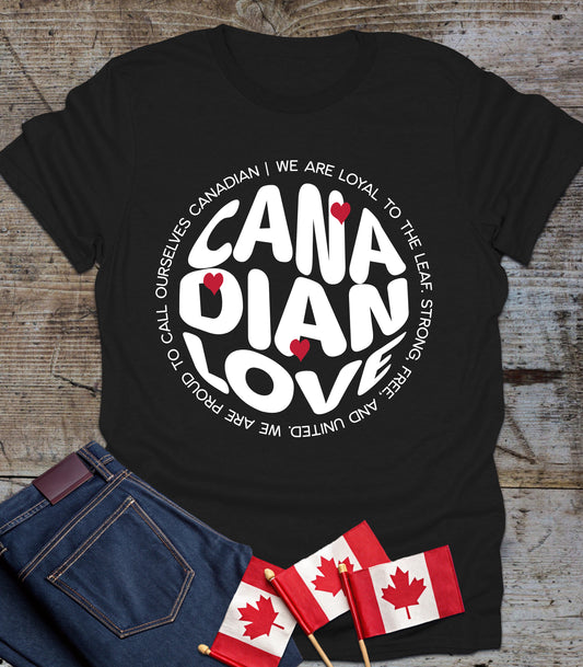 Canadian Love Unisex Softstyle T-Shirt - Proud to be Canadian